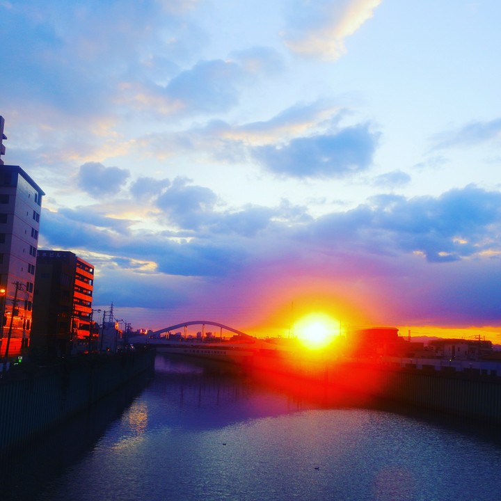 夕日