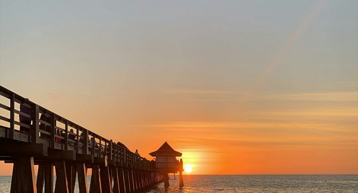 sunset on the docks