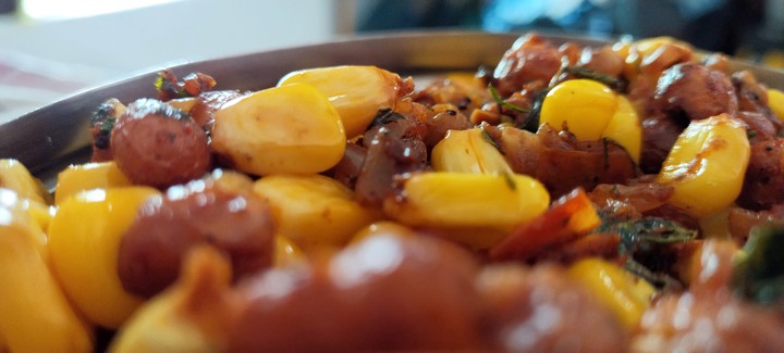 nuts and sweet corn mix masala