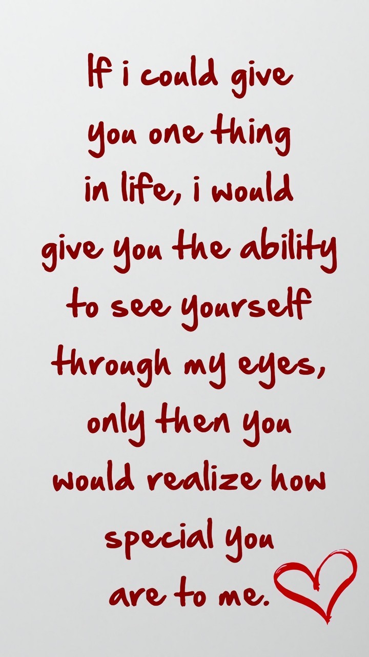You are special to me