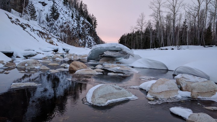 winter river