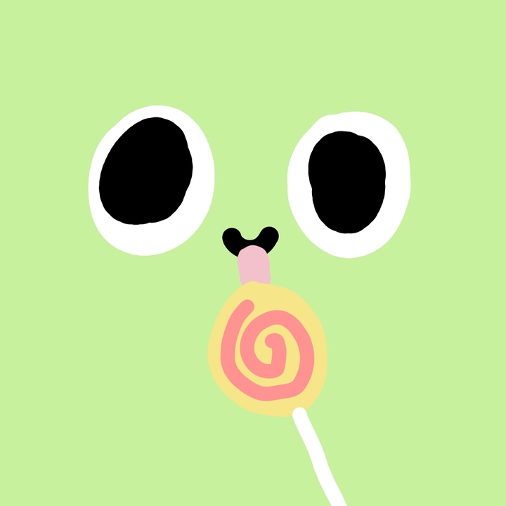 Frog eating candy