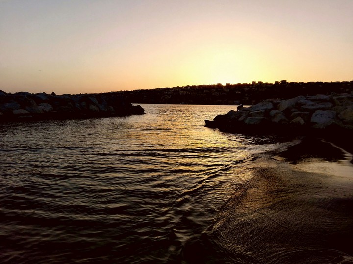 A sunset at sea