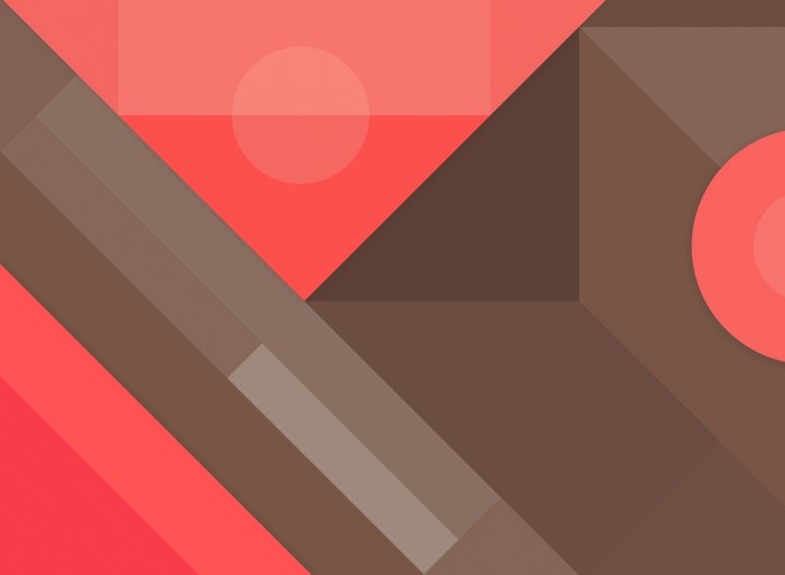 Red on brown