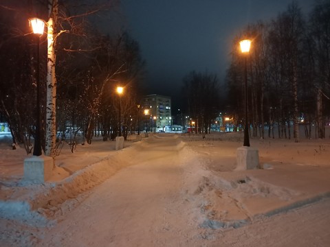 зима,ночь