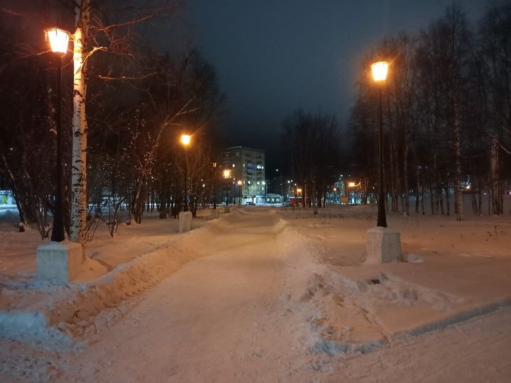 зима,ночь