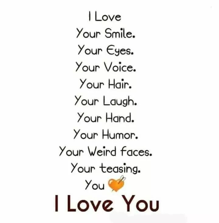 I love you