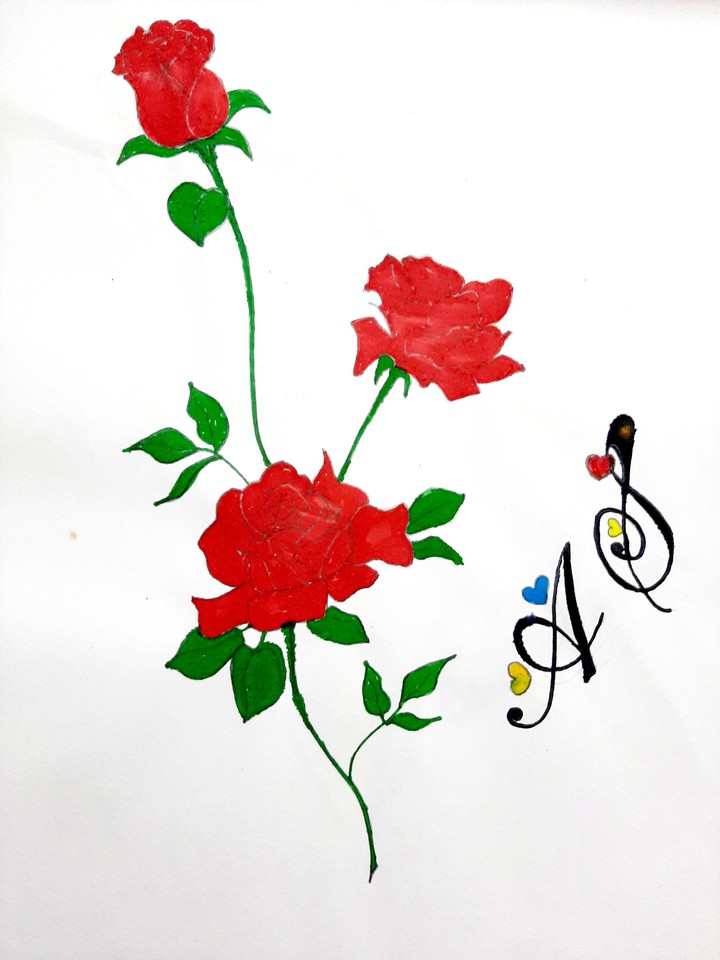 AS words and roses