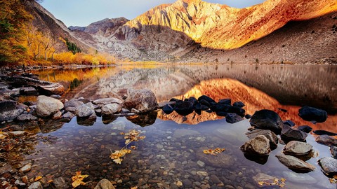 lake, sky壁纸