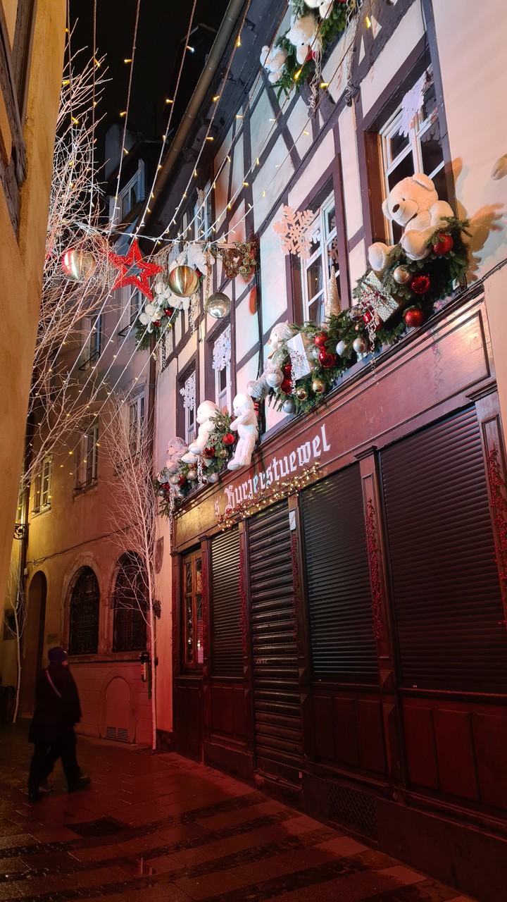 Street decorations in Strasbourg