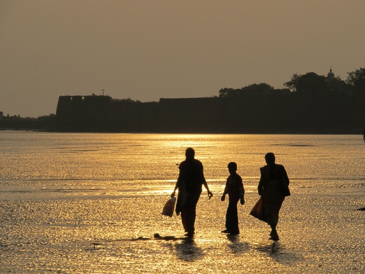 Walk on a Golden sand