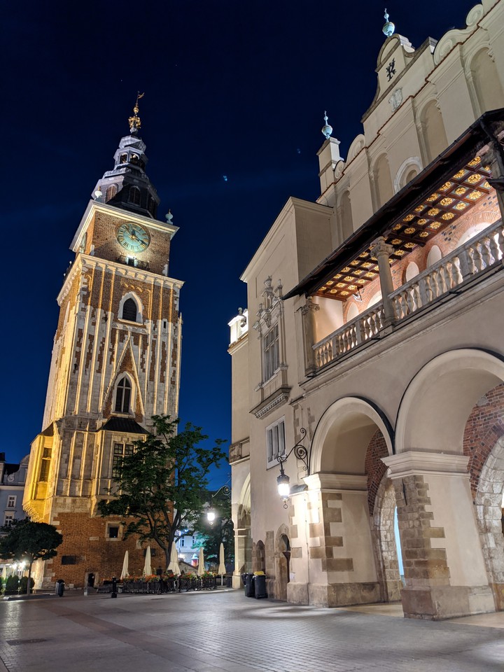 Krakow at night