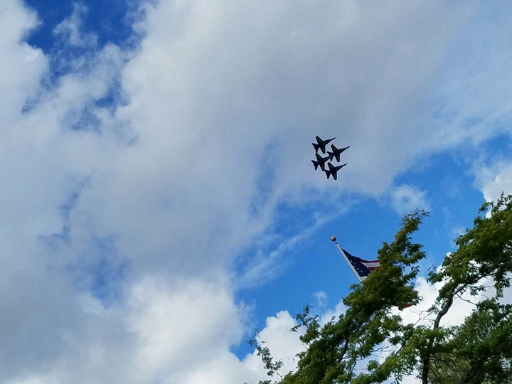 blue angels over lake Washington