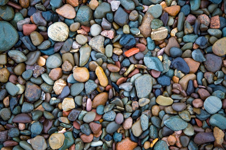 river bank stones