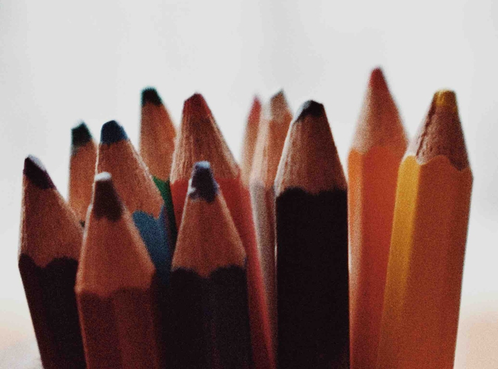 coloured pencils