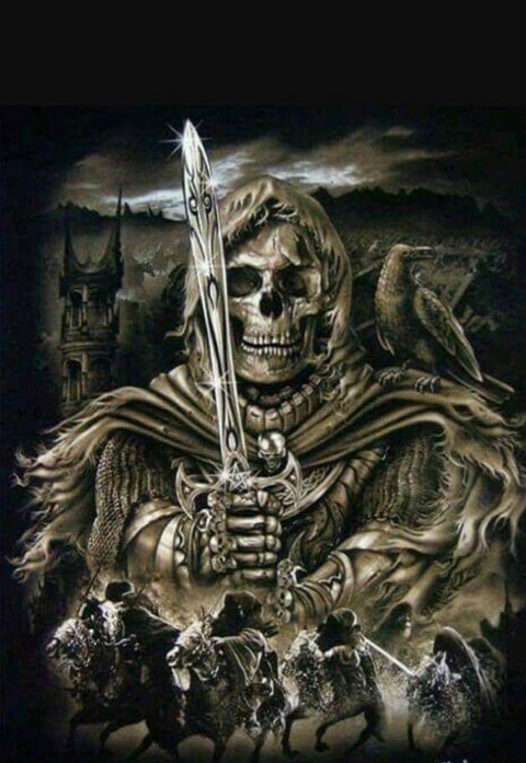 Dunkler Totenkopf Ritter