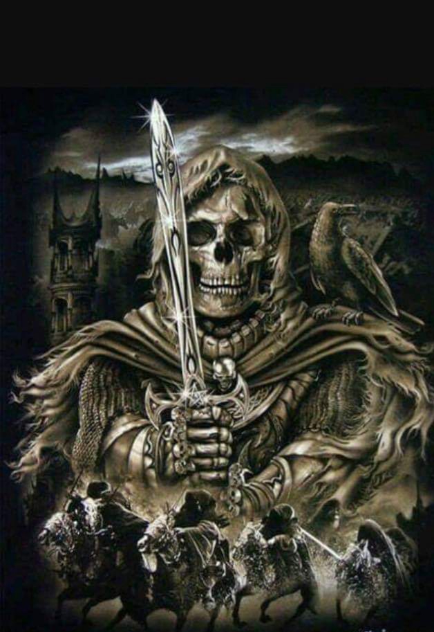 Dunkler Totenkopf Ritter