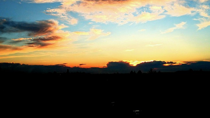 the sky is burning