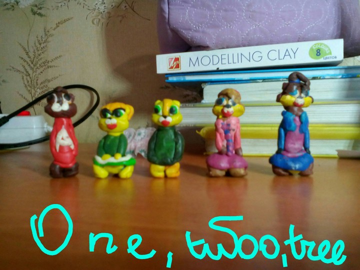 Бурундуки из пластилина