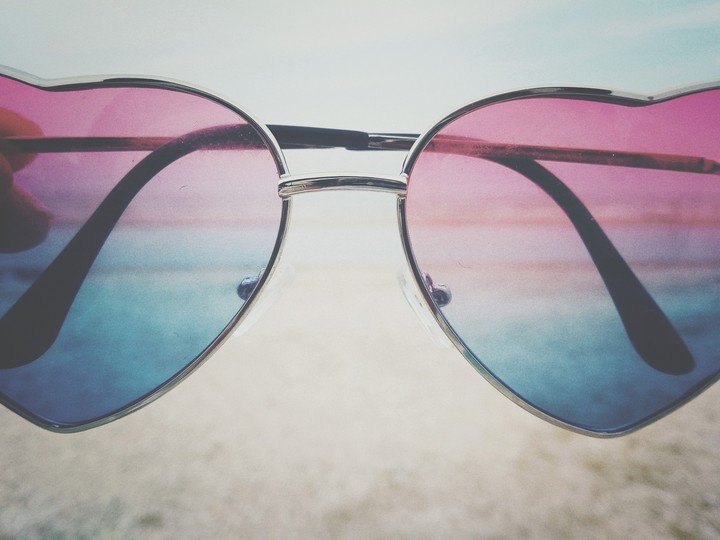 pink glasses