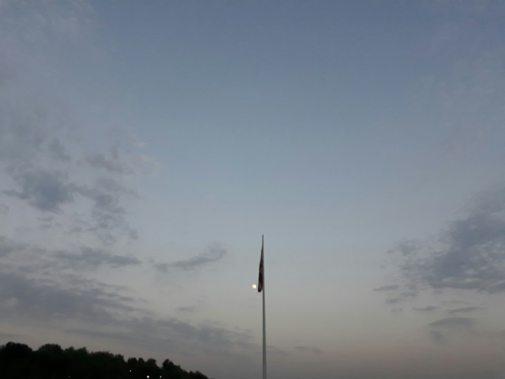 moon is under iran flag 