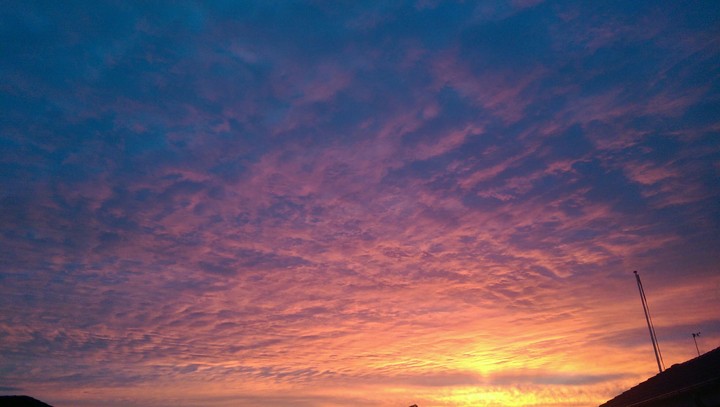Sunset.