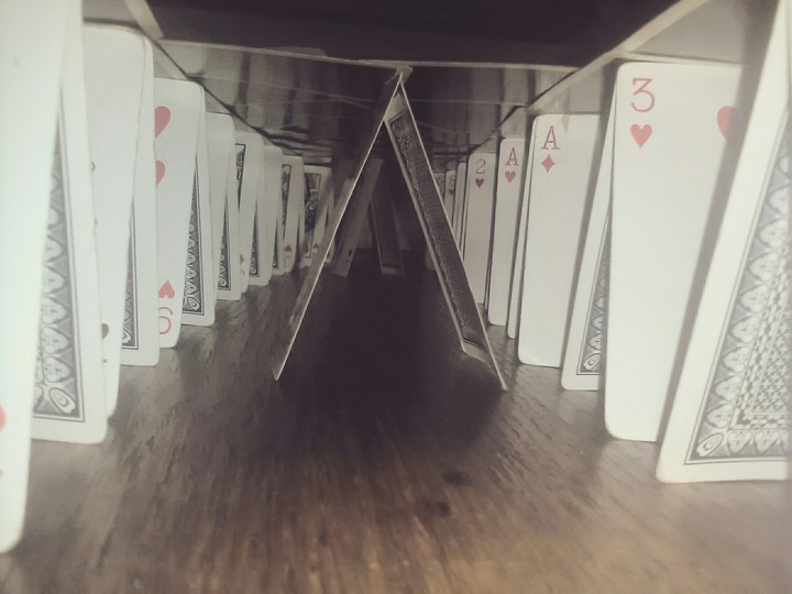 inside card house