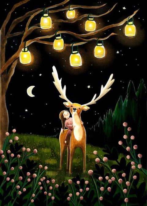 רקעים deer, animation