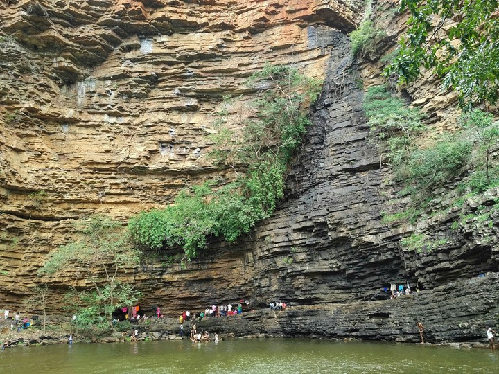 dried waterfall in Nallamala forest