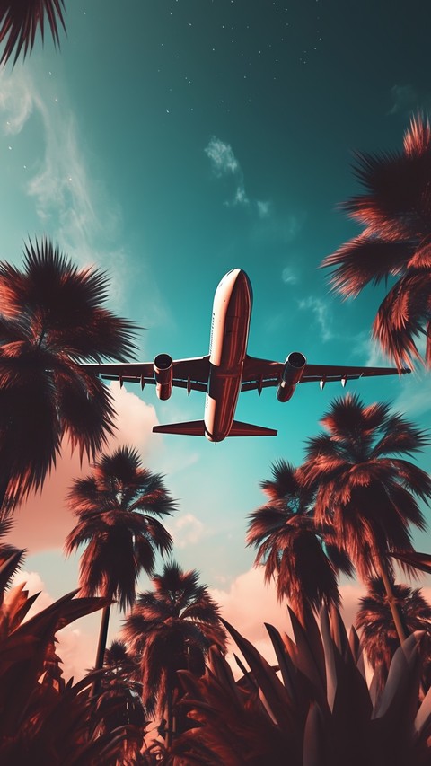 papéis de parede aircraft, sunset