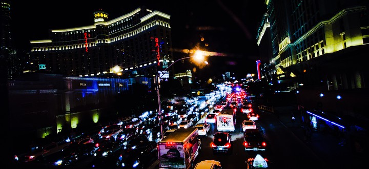 busy Vegas traffic