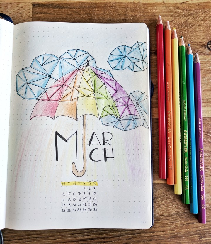 march bullet journal