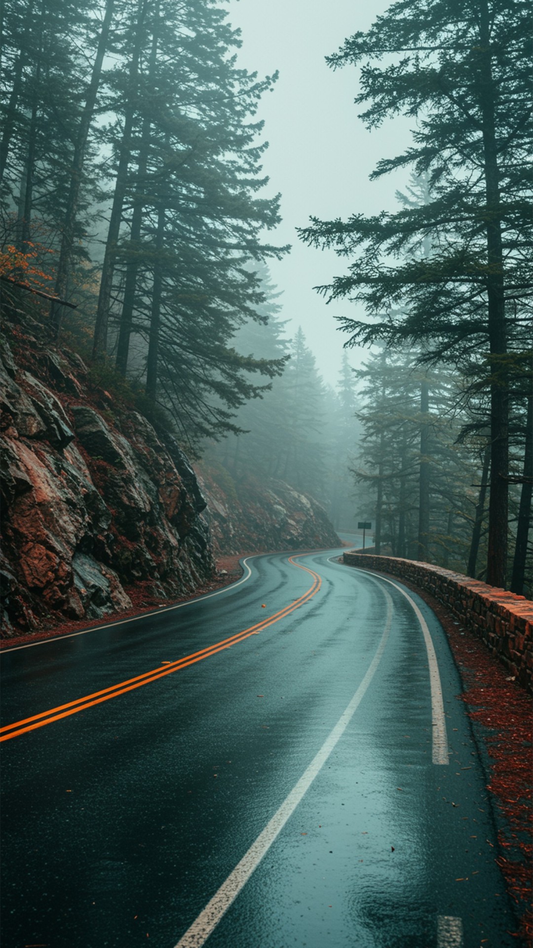tapety forest, highway