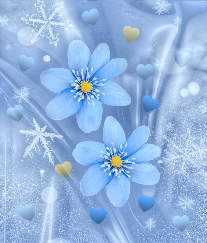 blue flowers...