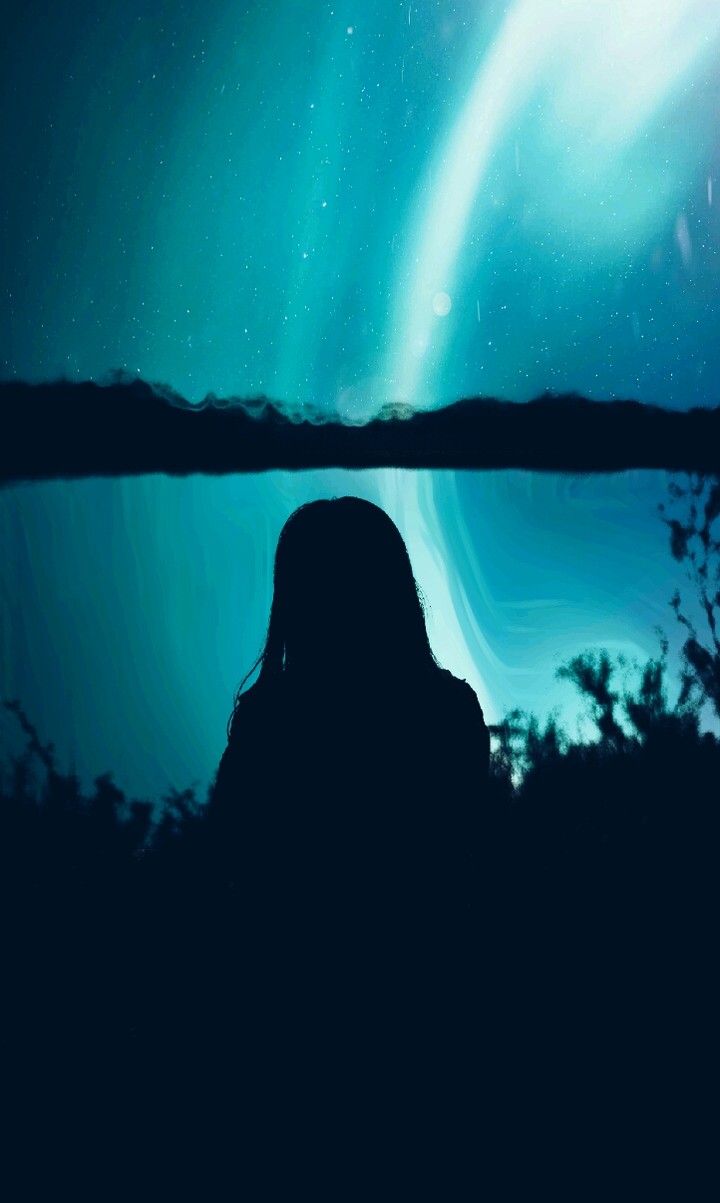 Between the trees