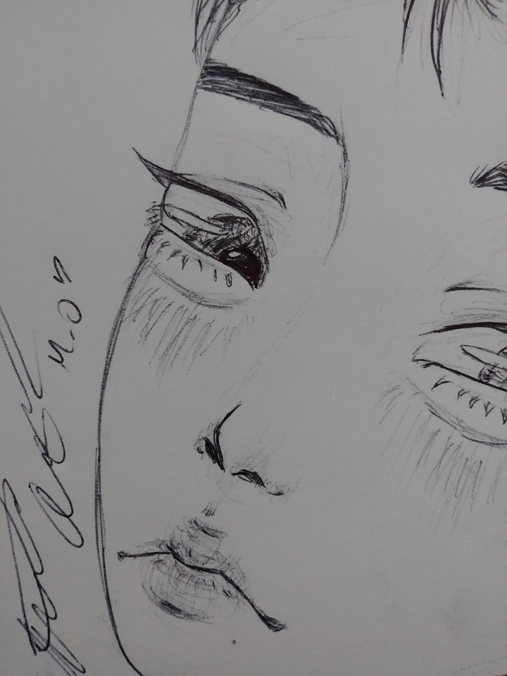 pen close-up sketch