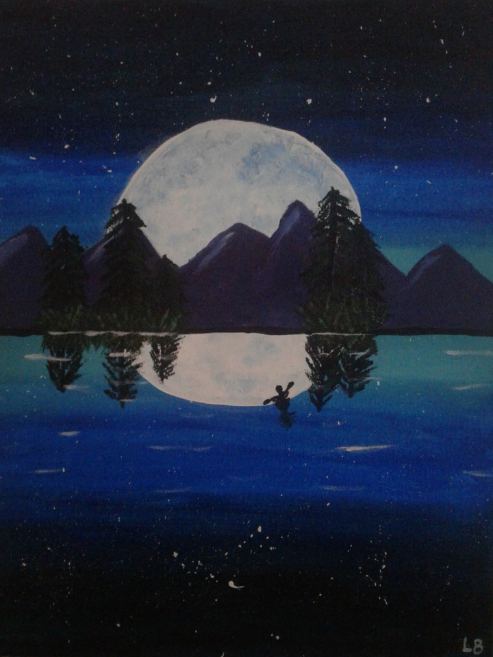 painting of the moon