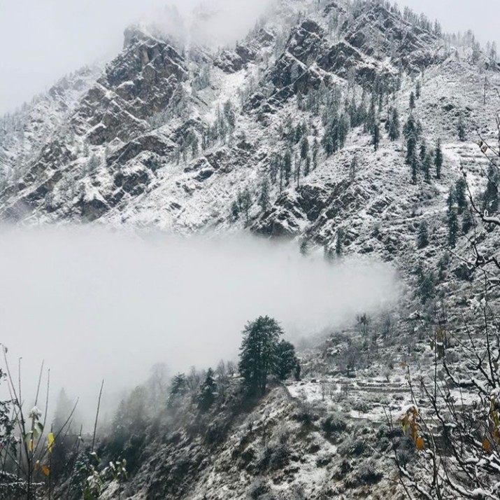 misty himalayas