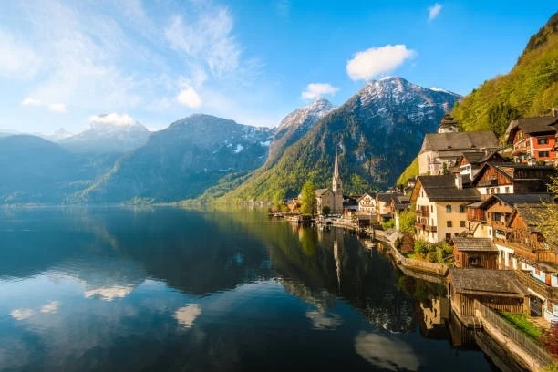 Hallstatt and surrounding landscape