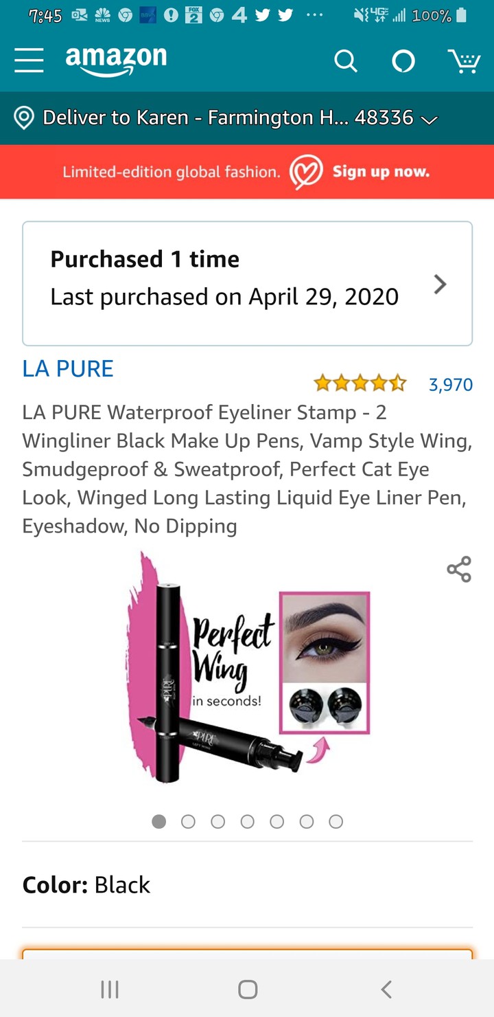 winged eyeliner