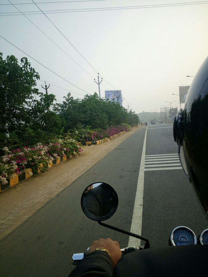 An early morning ride