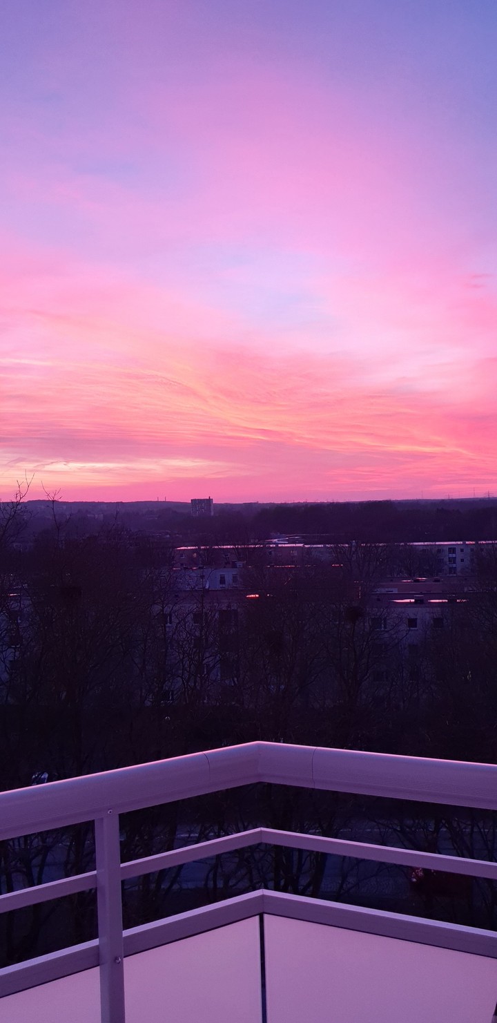 Sonnenuntergang auf dem Balkon
