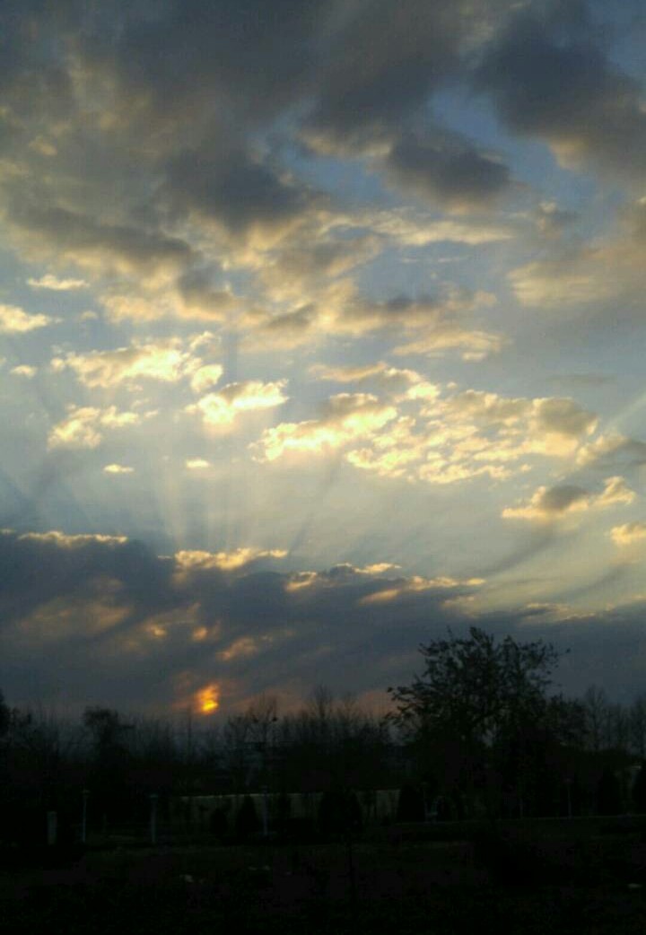 #sky #sundown #clouds #blue #white #orange #nature #beauty