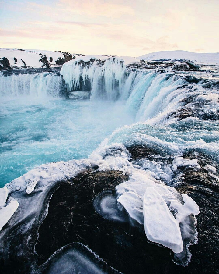 waterfall and ice