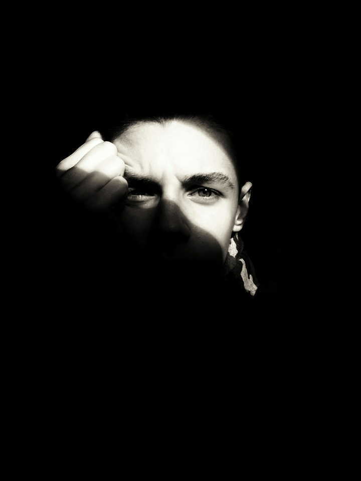 black and white