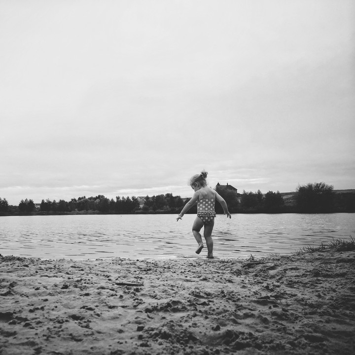 A child near lake