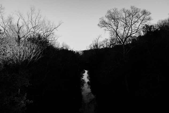 creek at dusk