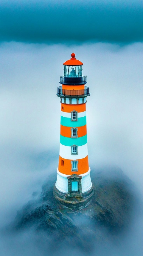 ocean, lighthouse वॉलपेपर