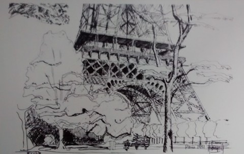 Dibujo Paris Museo Bogotá