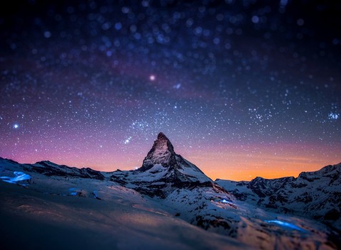 sky filled with celestial bodies.